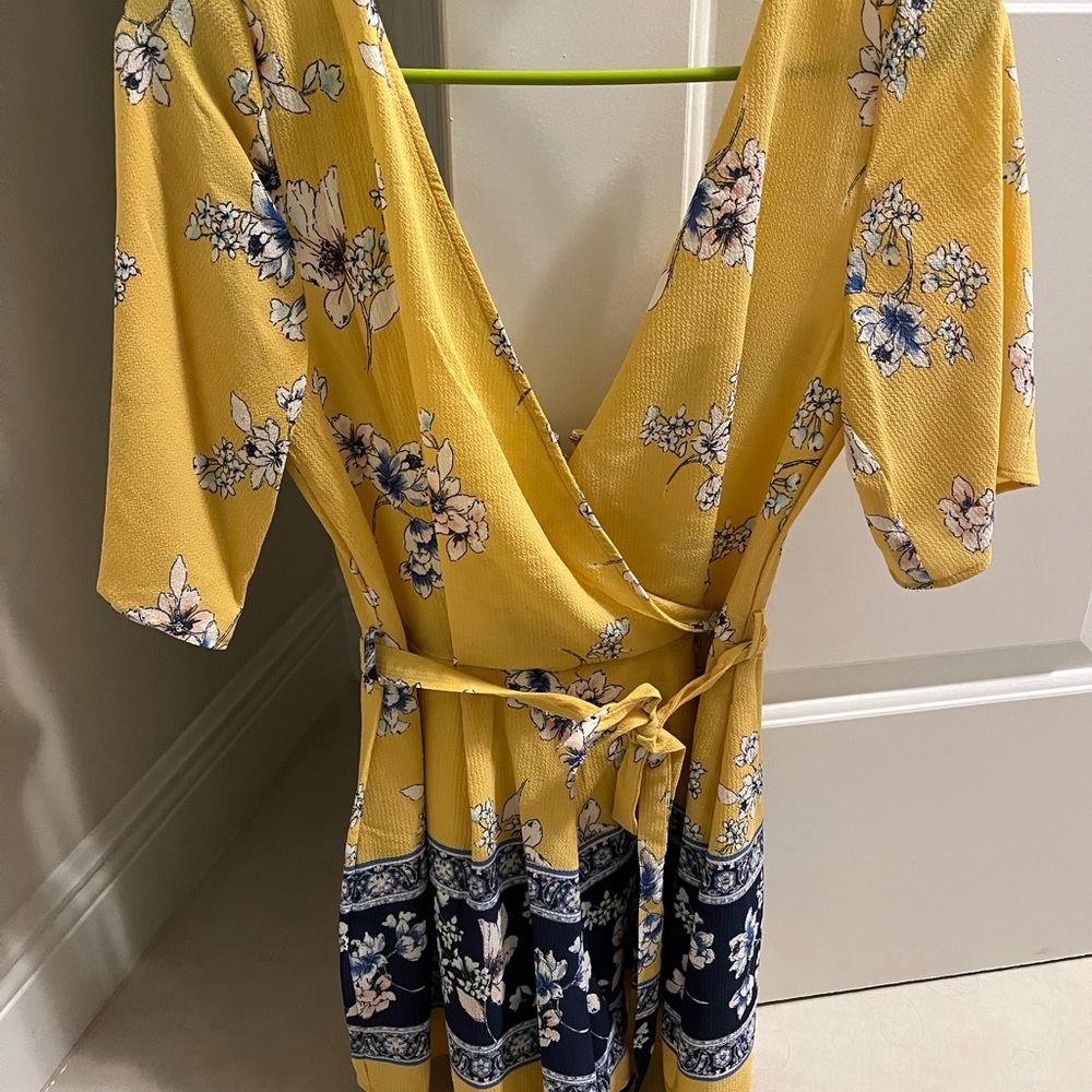 Yellow floral romper